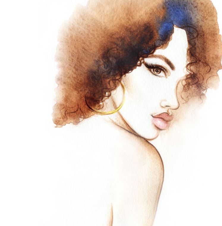 Купить и печать на заказ Репродукции картин Акварельный женский портрет