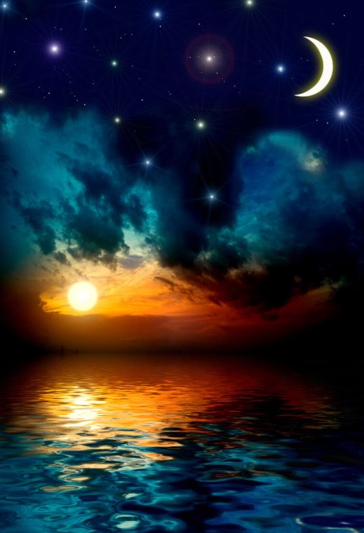 Купить и печать на заказ Репродукции картин Красивое ночное небо с множеством звезд