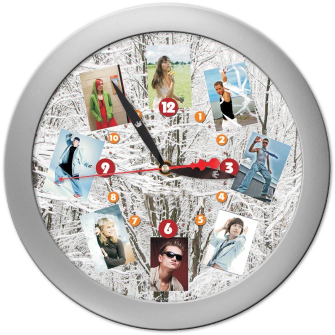 Wall clock Winter forest