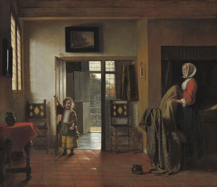 Репродукции картин Bedroom (Pieter de Hooch)