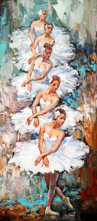 Купить и печать на заказ Репродукции картин Балерины в танце