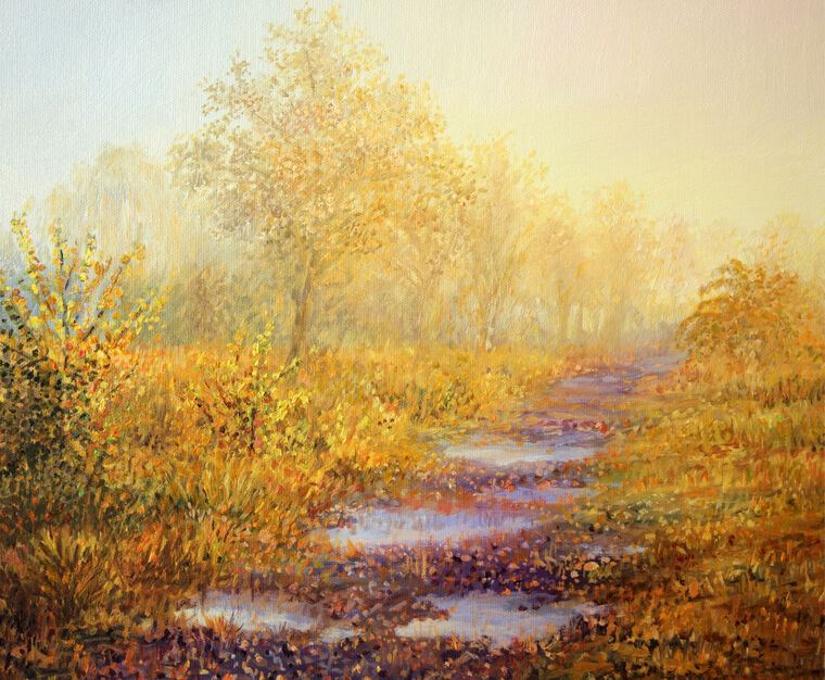 Paintings Series the landscape in warm тонах_6