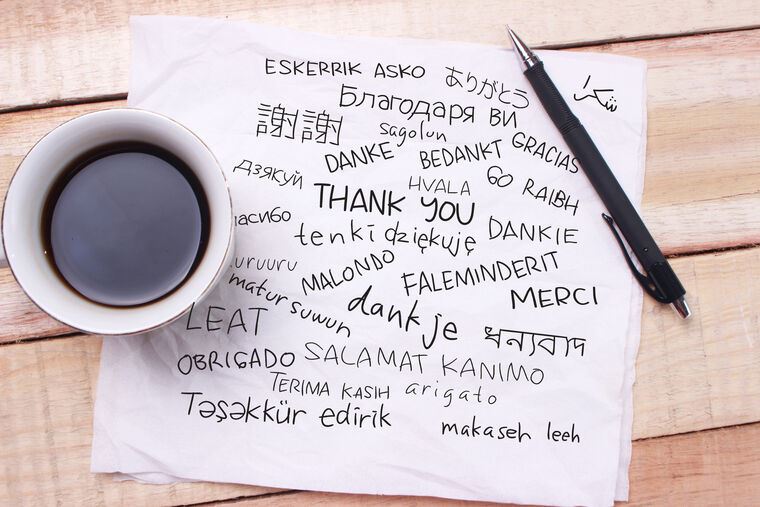 Картины Thank you in different languages