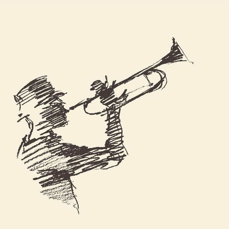 Репродукции картин Musician and trumpet