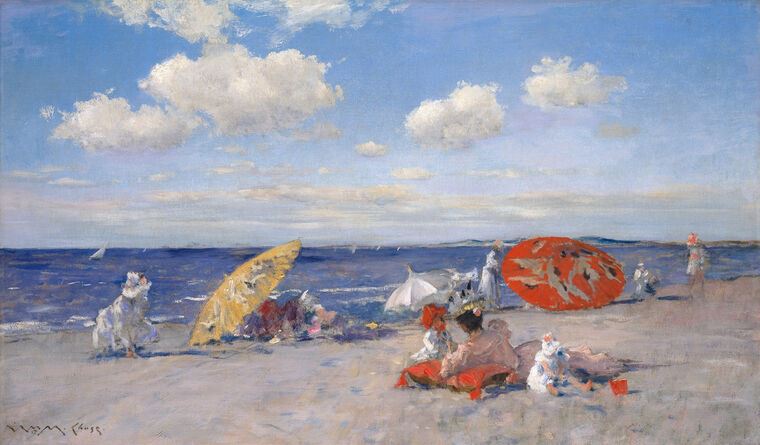 Репродукции картин On the beach (William Merritt chase)