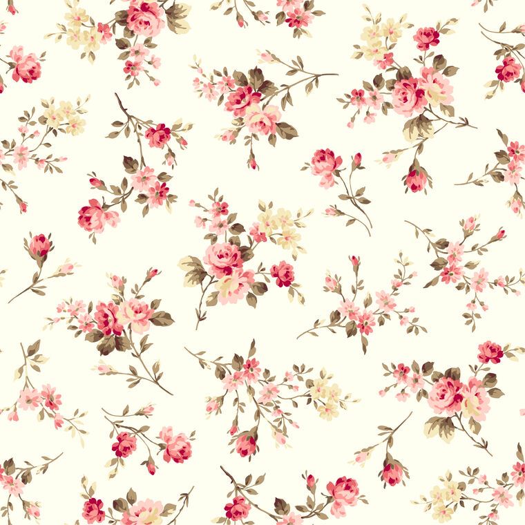 Картины The pattern of flowers on a beige