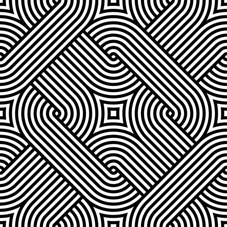 Картины Black-and-white pattern of lines