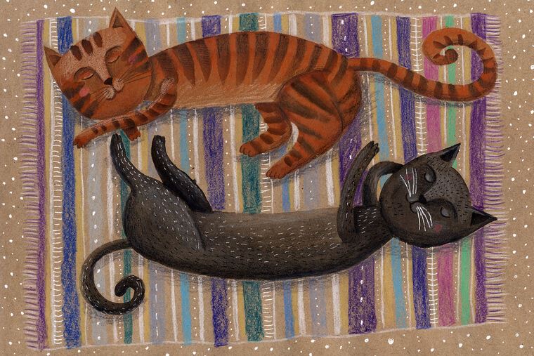 Купить и печать на заказ Репродукции картин Два спящих кота