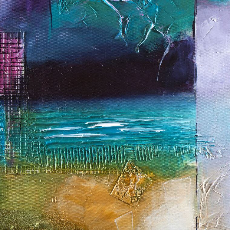 Репродукции картин Series abstract painting green фиолетовый_4
