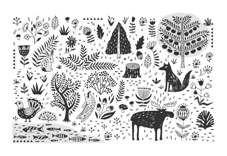 Репродукции картин Forest life graphics