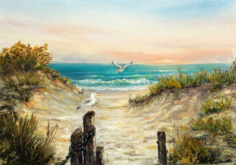 Картины Landscape with seagulls