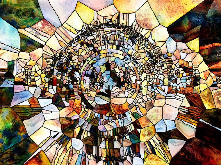 Reproduction paintings Stained glass abstraction