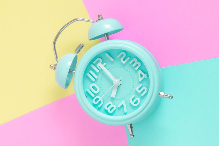 Reproduction paintings Alarm clock on a background of pastel tones