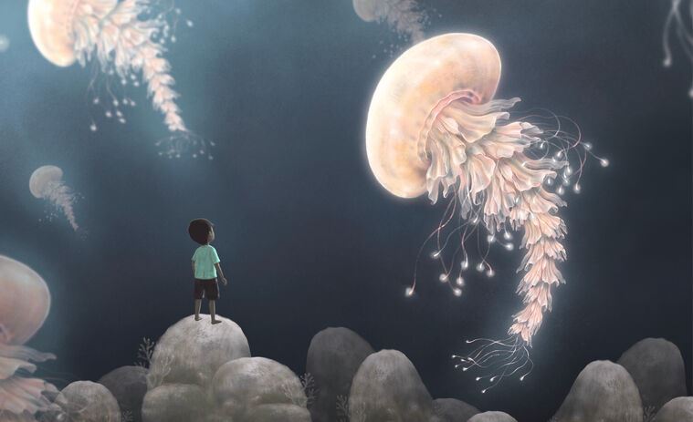 Купить и печать на заказ Репродукции картин Фантастические медузы