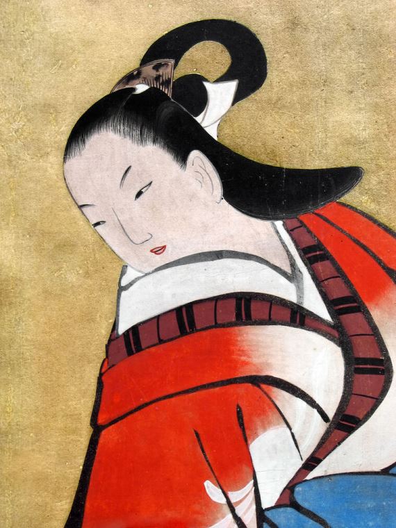 Reproduction paintings Japanese woman in kimono