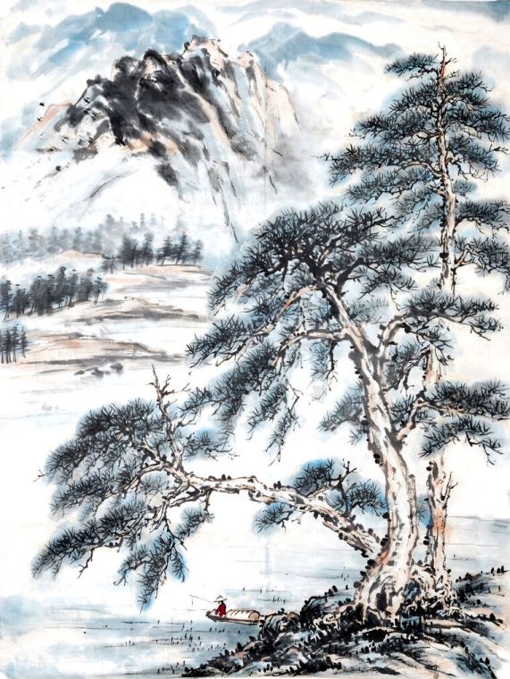 Купить и печать на заказ Репродукции картин Китайская живопись пейзаж