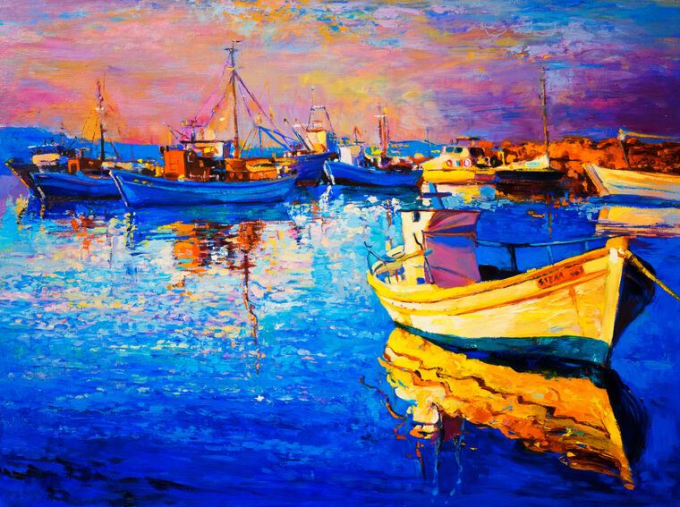 Paintings The port oil painting
