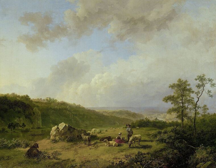 Репродукции картин Landscape with a storm (Barend Cornelis Koekkoek)