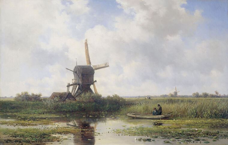 Репродукции картин The River Gein, near Abcoude (Willem Roelofs)