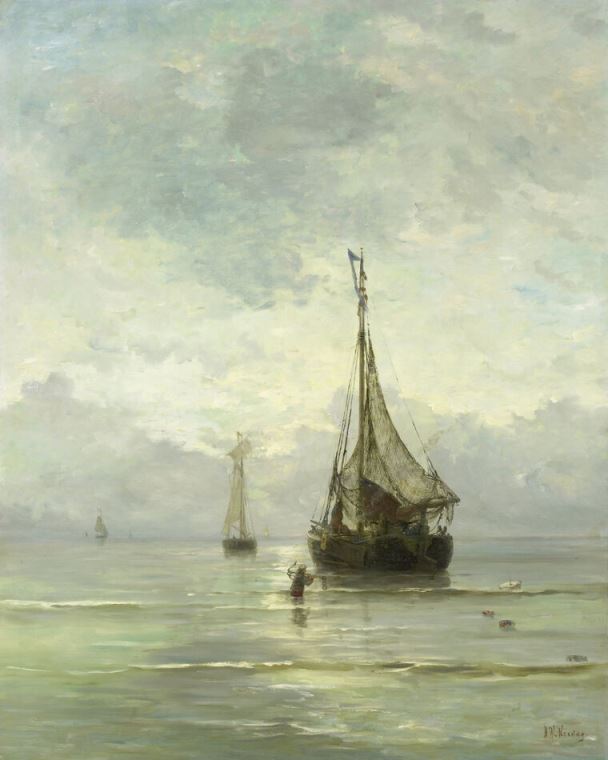 Репродукции картин Kalme zee (Hendrik Willem Mesdag)