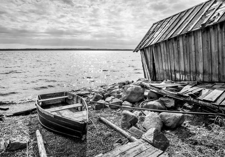 Картины Old wooden fishing boat