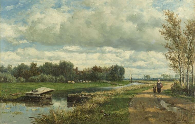 Репродукции картин The landscape around the Hague (Willem Roelofs)
