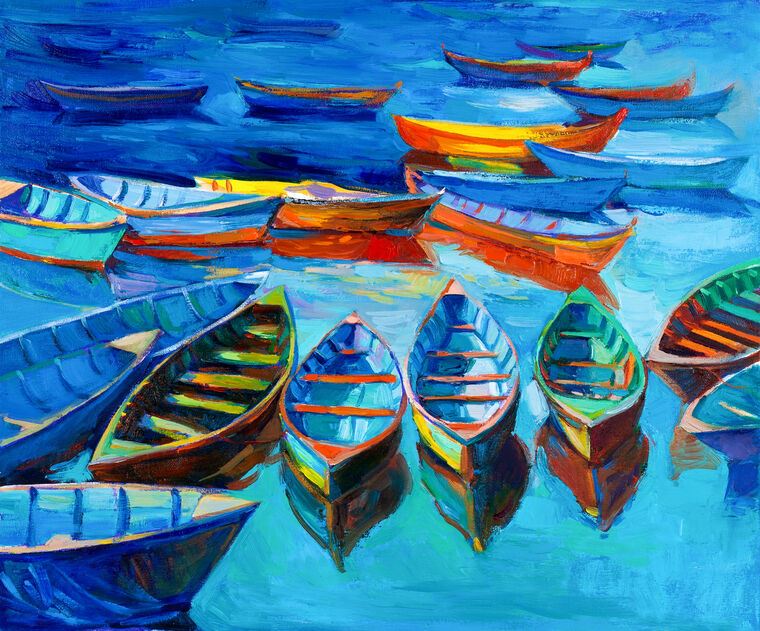 Купить и печать на заказ Картины Живописные лодки