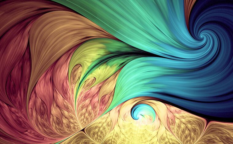 Картины Colorful wave abstraction