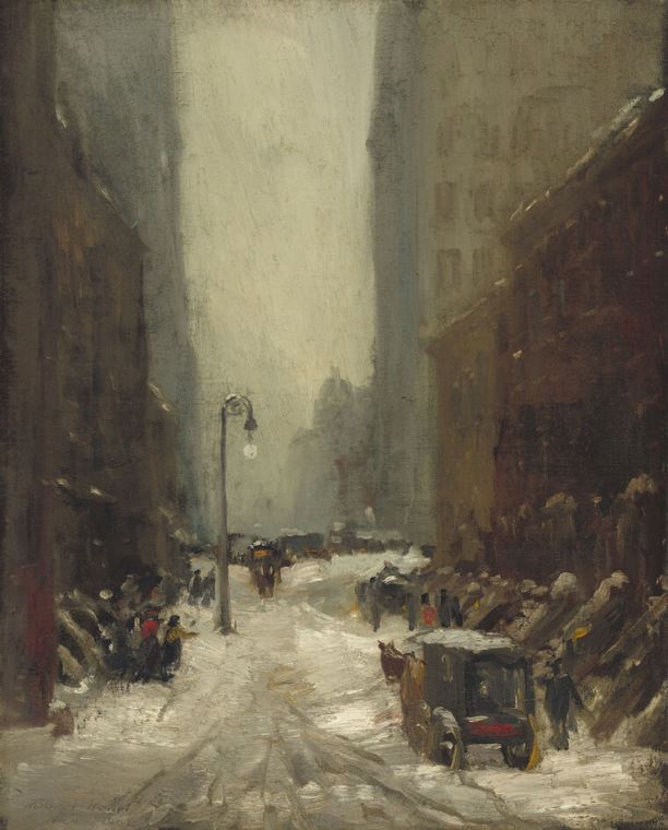 Купить и печать на заказ Репродукции картин Снег в Нью-Йорке