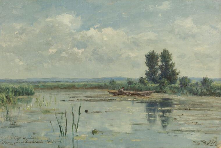 Репродукции картин The lake at Loosdrecht, you (Willem Roelofs)