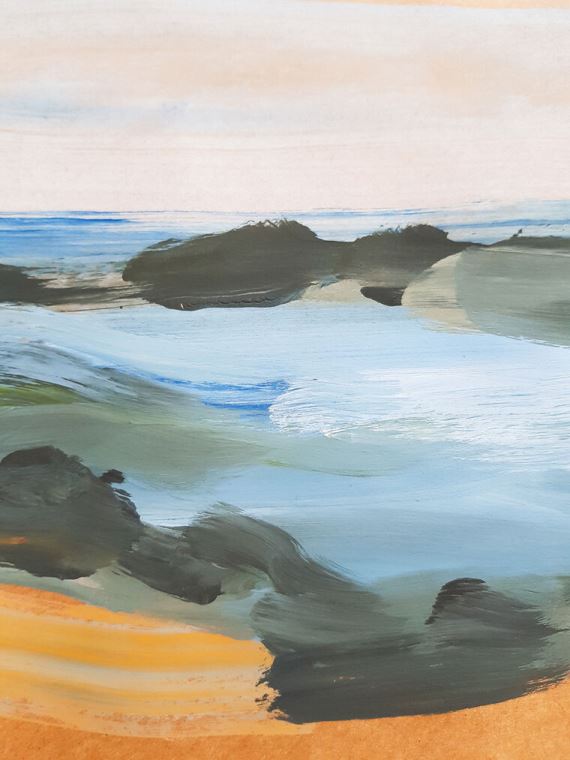 Купить и печать на заказ Репродукции картин Морской абстрактный пейзаж