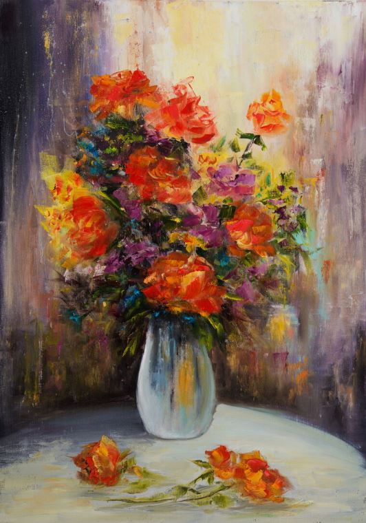 Картины The painting bouquet in a vase