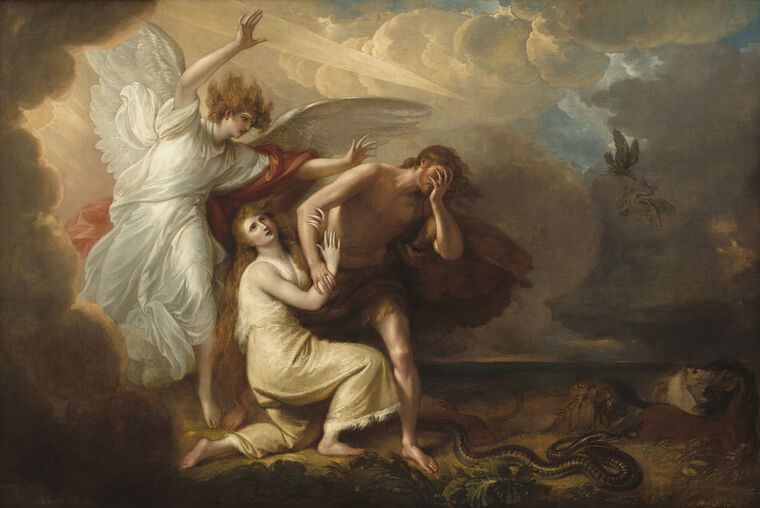 Репродукции картин The expulsion of Adam and eve from Paradise (Benjamin West)