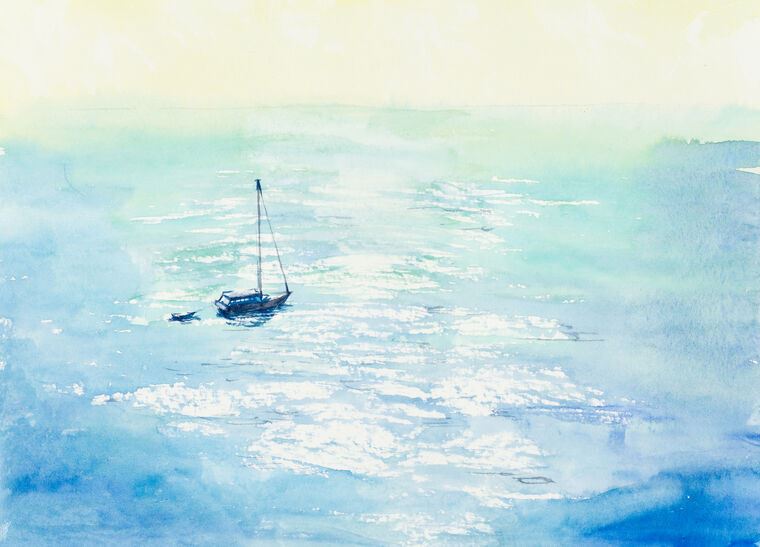 Репродукции картин Delicate watercolor landscape