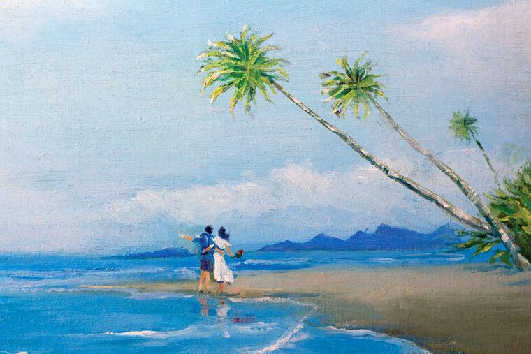 Репродукции картин Couple on deserted beach