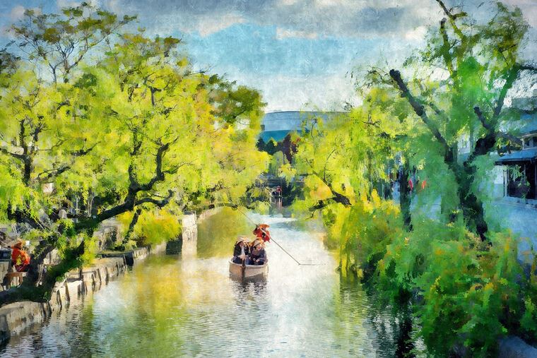 Reproduction paintings Tour of Kurashiki canal