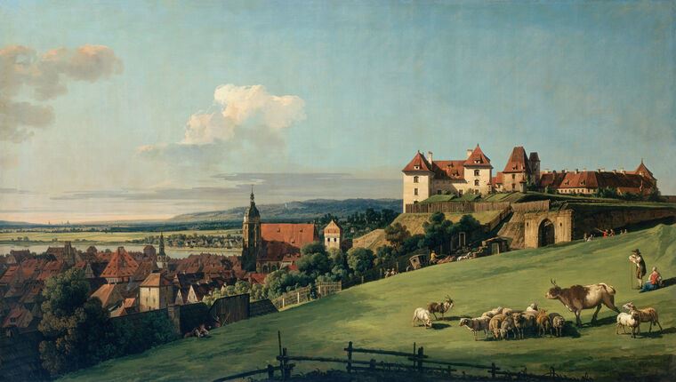 Reproduction paintings View of Pirna from the Sonnenstein castle (Bernardo Bellotto)