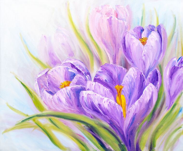 Картины Crocuses painting