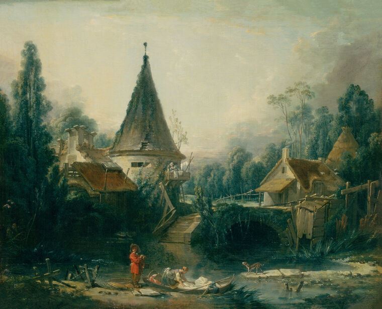 Репродукции картин Landscape in vicinity of Beauvais (Francois Boucher)