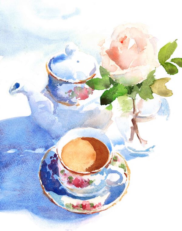 Paintings Cup of tea in the morning light