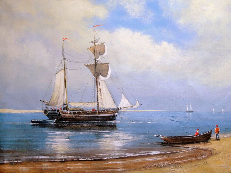 Картины Fishermen at sea