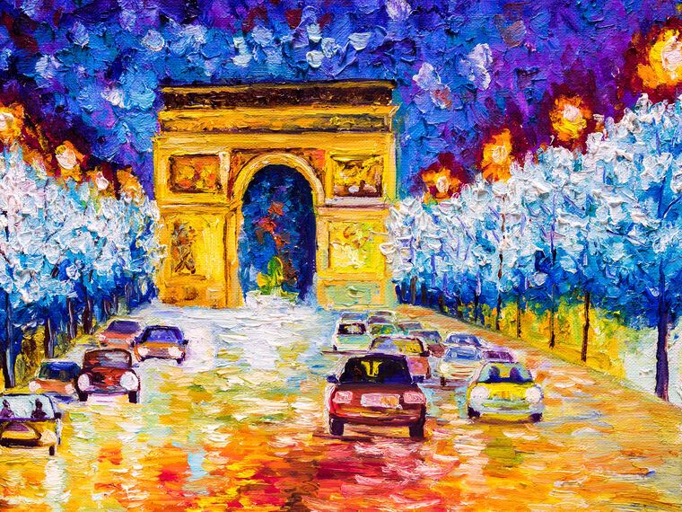 Купить и печать на заказ Репродукции картин Триумфальная арка, Париж