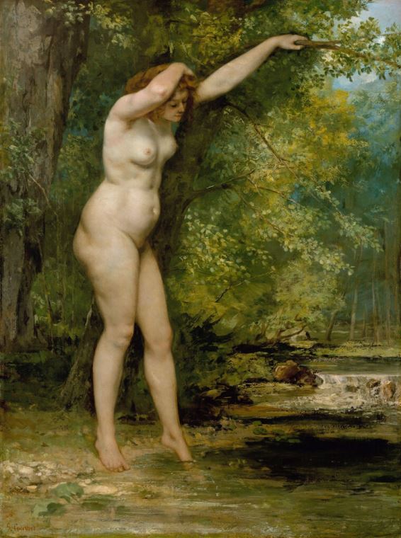 Репродукции картин The Young Bather (Gustave Courbet)