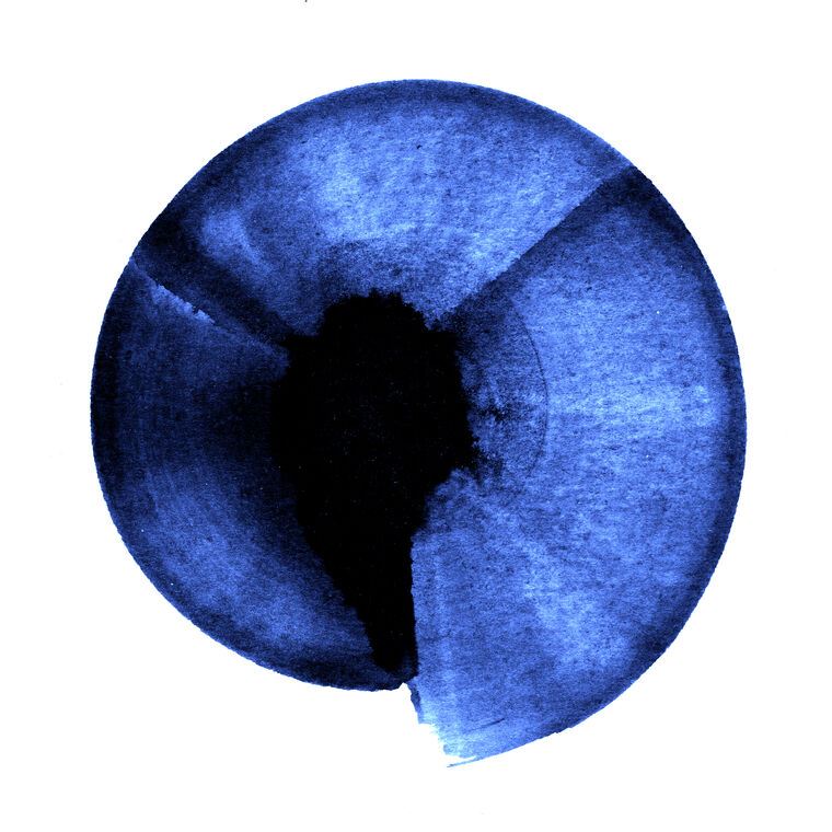 Картины Blue disc on white