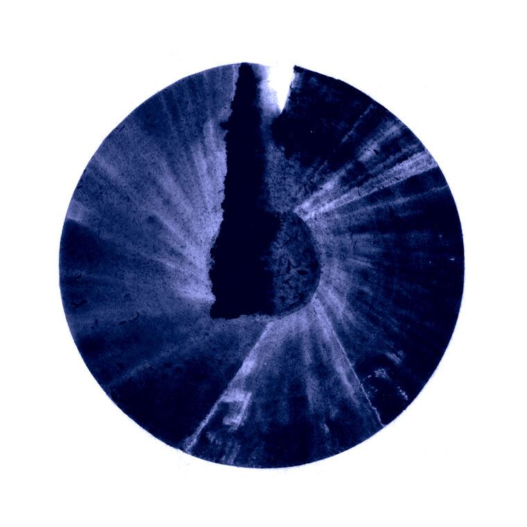 Paintings Dark blue disk