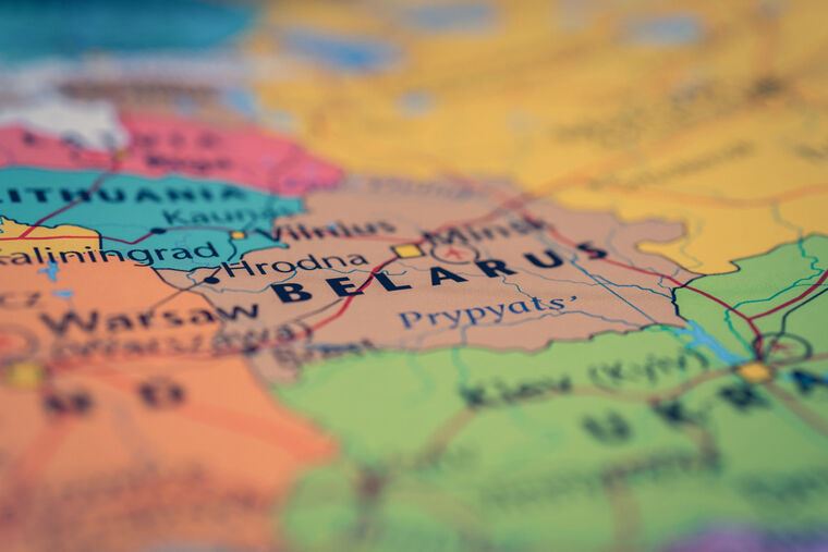 Купить и печать на заказ Репродукции картин Беларусь на карте макросъемка