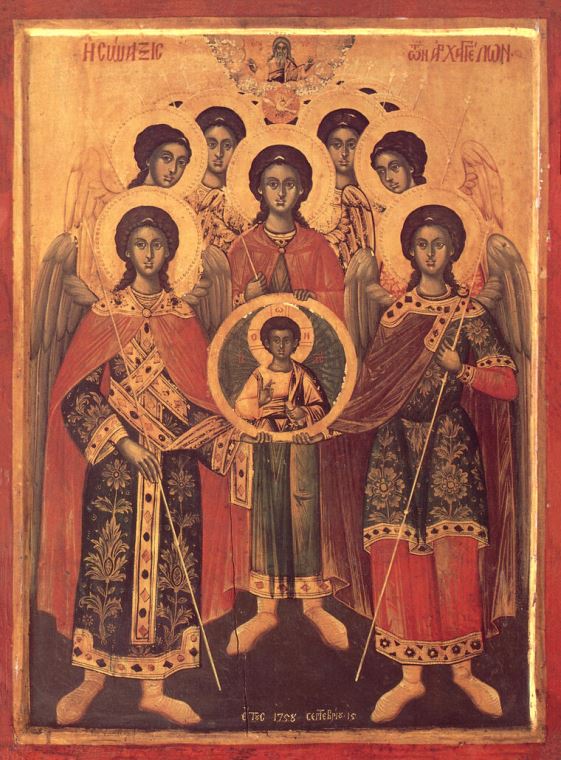 Купить и печать на заказ Репродукции картин Икона Собор архистратига Михаила