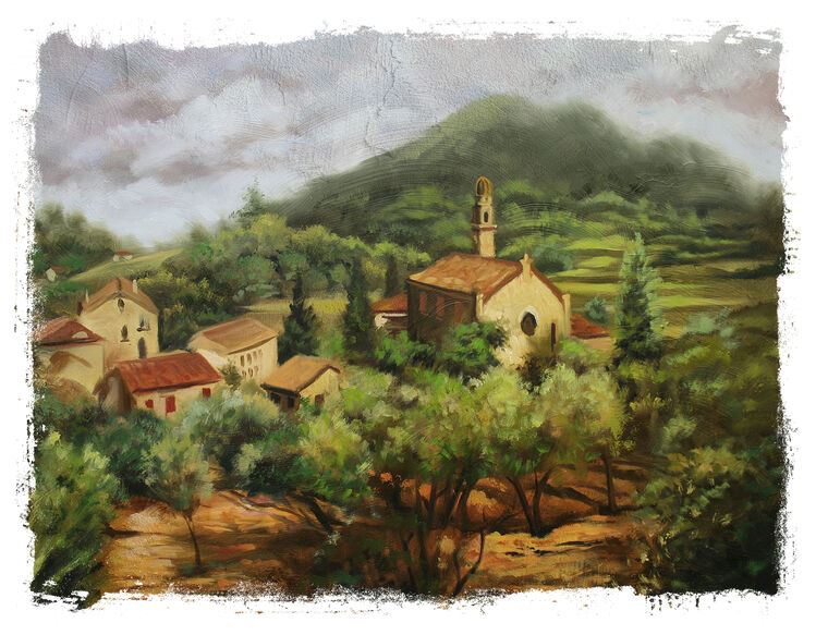 Paintings European village