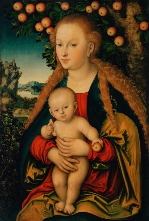 Reproduction paintings Madonna and child under an Apple tree (Lucas Cranach)