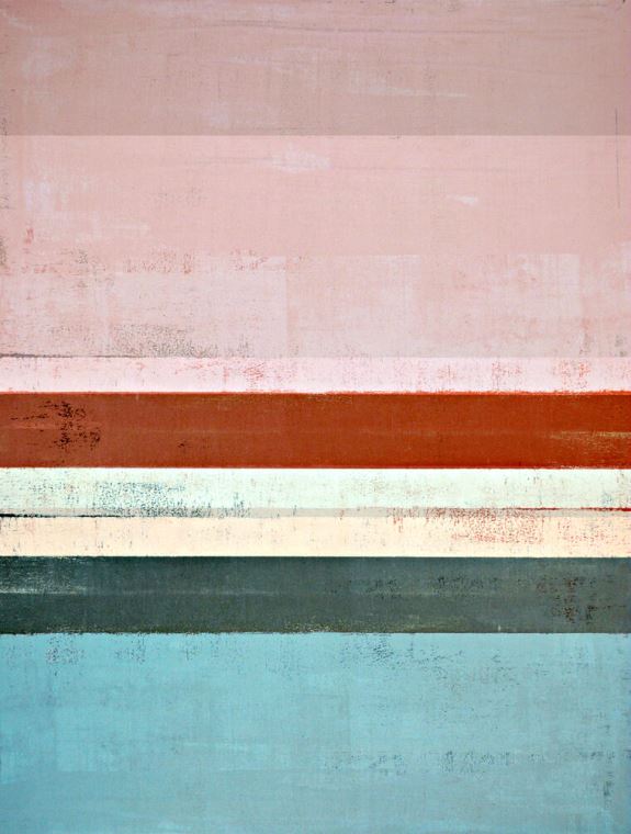 Reproduction paintings Abstraction from strips of pink and blue